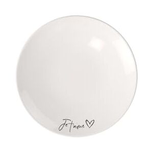Villeroy & Boch Statement piatto da colazione Je t'aime 21x21x2,5cm, piatto di porcellana bianco Villeroy & Boch Statement piatto da colazione Je t'aime 21x21x2,5cm, piatto di porcellana bianco
