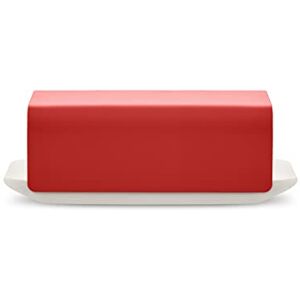 Alessi Mattina Burriera di Design, Realizzata in Porcellana con Coperchio in Acciaio Inossidabile 18/10, Colorata con Resina Epossidica, Rosso Alessi Mattina Burriera di Design, Realizzata in Porcellana con Coperchio in Acciaio Inossidabile 18/10, Colorata con Resina Epossidica, Rosso