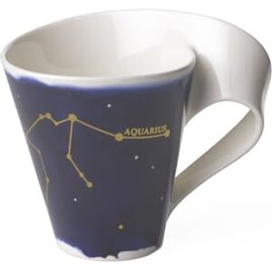Villeroy & Boch NewWave Stars Tazza con Manico Elegante con Costellazione Acquario, Adatta per lavastoviglie, Porcellana Premium, Bianca/Blu, 300 ml Villeroy & Boch NewWave Stars Tazza con Manico Elegante con Costellazione Acquario, Adatta per lavastoviglie, Porcellana Premium, Bianca/Blu, 300 ml