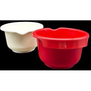 Kimmel Ciotola per mescolare, 2,5 l, 2 pezzi, bianco/rosso Kimmel Ciotola per mescolare, 2,5 l, 2 pezzi, bianco/rosso