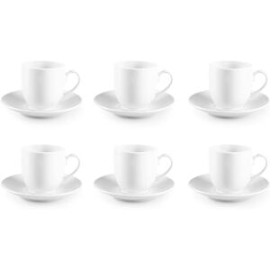 Set di Tazze da Caffè Bianche Excelsa - Porcellana Moderna ed Elegante Set di Tazze da Caffè Bianche Excelsa - Porcellana Moderna ed Elegante