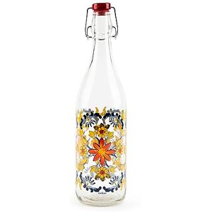 Excelsa Trinacria Bottiglia Acqua, 1 Litro, Vetro, con Guarnizione Excelsa Trinacria Bottiglia Acqua, 1 Litro, Vetro, con Guarnizione
