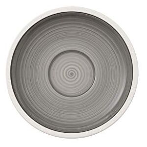 Villeroy & Boch Manufacture Gris Piattino Tazza, Porcellana Premium, 16 cm, Grigio Villeroy & Boch Manufacture Gris Piattino Tazza, Porcellana Premium, 16 cm, Grigio
