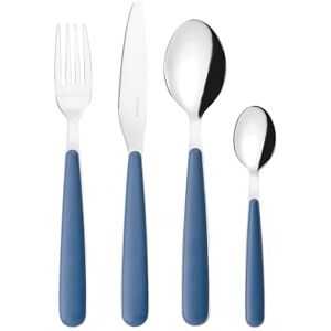 Guzzini Set 24 posate in acciaio inossidabile, bianco, "POP" (blu navy) Guzzini Set 24 posate in acciaio inossidabile, bianco, "POP" (blu navy)