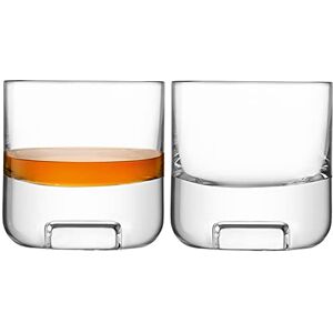 LSA International Cask Bicchiere da whisky 240 ml, trasparente, set di 2 pezzi, in vetro soffiato a bocca e fatto a mano, KC01 LSA International Cask Bicchiere da whisky 240 ml, trasparente, set di 2 pezzi, in vetro soffiato a bocca e fatto a mano, KC01