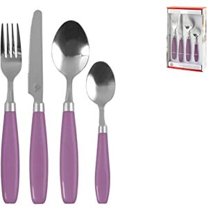 Home Servizio Posate 24 Pezzi Dinamika Manici Lilla Arredo Tavola, Acciaio Inossidabile Home Servizio Posate 24 Pezzi Dinamika Manici Lilla Arredo Tavola, Acciaio Inossidabile