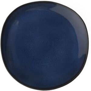Villeroy & Boch Piatto Piano Lave Blue, 28 cm, Piatto dal Design in Terracotta, Lavabile in Lavastoviglie e a Microonde Villeroy & Boch Piatto Piano Lave Blue, 28 cm, Piatto dal Design in Terracotta, Lavabile in Lavastoviglie e a Microonde