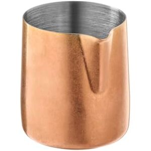 APS FLOW Bricco per il latte in acciaio INOX 18/8, rivestito in PVD, effetto vintage, 150 ml, Ø 6 cm, altezza 6,5 cm, rame APS FLOW Bricco per il latte in acciaio INOX 18/8, rivestito in PVD, effetto vintage, 150 ml, Ø 6 cm, altezza 6,5 cm, rame