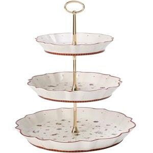Villeroy & Boch Toy's Delight Alzata Rosso e Bianco, Alzatina, Decorazioni per la Casa, Xmas, Natale, Porcellana Premium, Metallo Villeroy & Boch Toy's Delight Alzata Rosso e Bianco, Alzatina, Decorazioni per la Casa, Xmas, Natale, Porcellana Premium, Metallo