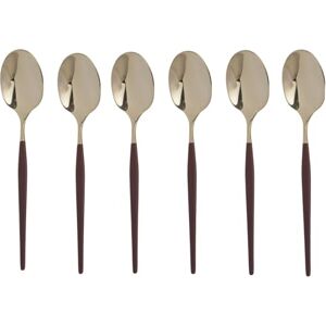 Luxy Set 6 Cucchiaini Bordeaux e Champagne - Posate Luxy Set 6 Cucchiaini Bordeaux e Champagne - Posate