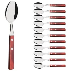 Set di Posate Rosso Tramontina 19cm Inox e Technobois - Posate Set di Posate Rosso Tramontina 19cm Inox e Technobois - Posate