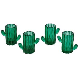 Set di 4 bicchieri da liquore Cactus Verde - Vetro Set di 4 bicchieri da liquore Cactus Verde - Vetro