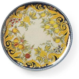 HENDI Piatto per pizza rotondo in porcellana smaltata con motivo Barocco, piatto portapizza, adatto a lavastoviglie e microonde, ⌀310mm, multicolore HENDI Piatto per pizza rotondo in porcellana smaltata con motivo Barocco, piatto portapizza, adatto a lavastoviglie e microonde, ⌀310mm, multicolore