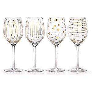 Mikasa Bicchieri da Brindisi Martini, 290 ml, 4 Pezzi Bicchieri Vino Bianco Oro Mikasa Bicchieri da Brindisi Martini, 290 ml, 4 Pezzi Bicchieri Vino Bianco Oro