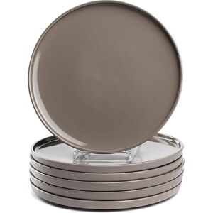 Leonardo HOME Set di 6 piatti piani ROMA • Ø 27 cm • lavabili in microonde e lavastoviglie • impilabili • stoviglie in ceramica per 6 persone • piatti in gres con superficie smaltata • tortora Leonardo HOME Set di 6 piatti piani ROMA • Ø 27 cm • lavabili in microonde e lavastoviglie • impilabili • stoviglie in ceramica per 6 persone • piatti in gres con superficie smaltata • tortora