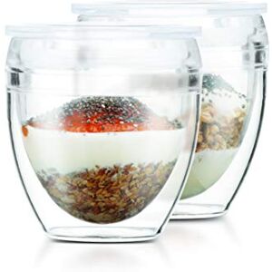 Bodum Set 2 gobelets Pavina To Go Double paroi plastique Couvercle hermétique 20 cl Transparent Bodum Set 2 gobelets Pavina To Go Double paroi plastique Couvercle hermétique 20 cl Transparent