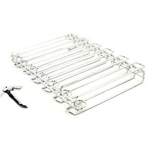 Hostelnovo Confezione da 2 ganci per tazze da soffitto e da parete Supporto per calici da vino, ideale per bar o ristorante in acciaio inox 18/8, Hostelnovo Confezione da 2 ganci per tazze da soffitto e da parete Supporto per calici da vino, ideale per bar o ristorante in acciaio inox 18/8,