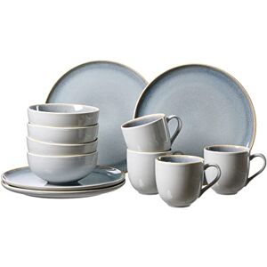 Ritzenhoff & Breker Van Well Servizio combinato Skagen Stone, 12 pezzi, colore: Grigio/Blu Ritzenhoff & Breker Van Well Servizio combinato Skagen Stone, 12 pezzi, colore: Grigio/Blu