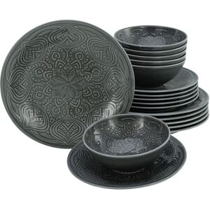 Creatable , Serie Orient Mandala Set di piatti in porcellana, lavabile in lavastoviglie e microonde, made in Europe Creatable , Serie Orient Mandala Set di piatti in porcellana, lavabile in lavastoviglie e microonde, made in Europe