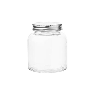 VOGUE barattolo in vetro con coperchio in acciaio INOX, diametro 86 x 130 mm, H, 550 ml, 19 oz. VOGUE barattolo in vetro con coperchio in acciaio INOX, diametro 86 x 130 mm, H, 550 ml, 19 oz.