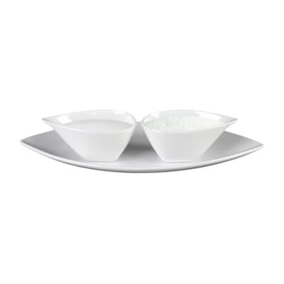 Holst Porzellan Set di 3 salse in porcellana, 200 ml, colore: bianco, 10 x 6 x 4 cm, 1 set Holst Porzellan Set di 3 salse in porcellana, 200 ml, colore: bianco, 10 x 6 x 4 cm, 1 set