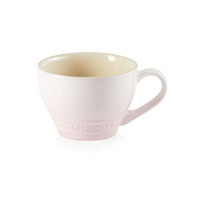 LE CREUSET Tazza in Gres Vetrificato, 400 ml, Shell Pink, LE CREUSET Tazza in Gres Vetrificato, 400 ml, Shell Pink,