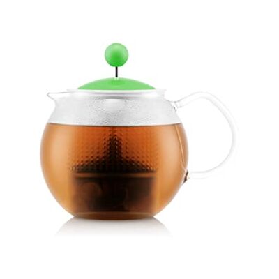 Bodum Assam Teglia con manico in vetro e coperchio in plastica colorata, 0,5 l, 481,9 g Bodum Assam Teglia con manico in vetro e coperchio in plastica colorata, 0,5 l, 481,9 g