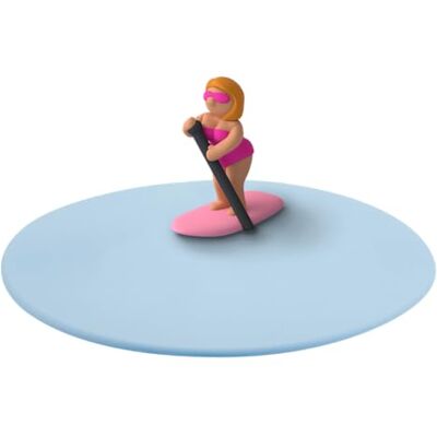 Lurch Il mio coperchio Summer Fun Pia Paddle, copertura in vetro in silicone platino premium senza BPA, Ø 10,5 cm, blu Lurch Il mio coperchio Summer Fun Pia Paddle, copertura in vetro in silicone platino premium senza BPA, Ø 10,5 cm, blu