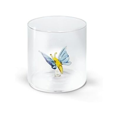 Western Digital Bicchiere in vetro borosilicato. Capacità 250 ml. Decoro farfalla. Western Digital Bicchiere in vetro borosilicato. Capacità 250 ml. Decoro farfalla.