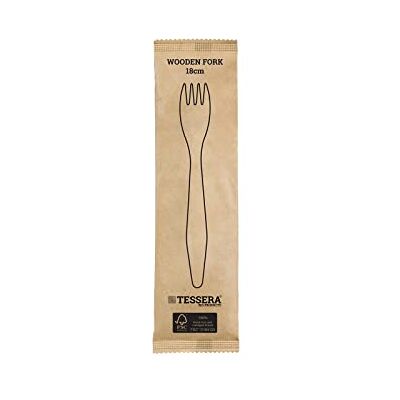 Tessera Bio Products Forchette in legno, confezione da 1/1, colore naturale, lunghezza 18 cm, confezione da 100 pezzi Tessera Bio Products Forchette in legno, confezione da 1/1, colore naturale, lunghezza 18 cm, confezione da 100 pezzi