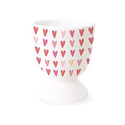GW-Trading Tazza per uova d'oro - Porcellana - Design a cuore - Supporto per uovo - Accessorio colazione GW-Trading Tazza per uova d'oro - Porcellana - Design a cuore - Supporto per uovo - Accessorio colazione