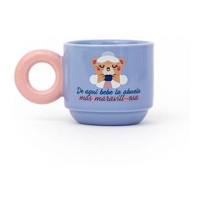 Mr. Wonderful Tazza Impilabile Nonna Meravigli-orsa – Tazza in Ceramica 330 ml Mr. Wonderful Tazza Impilabile Nonna Meravigli-orsa – Tazza in Ceramica 330 ml