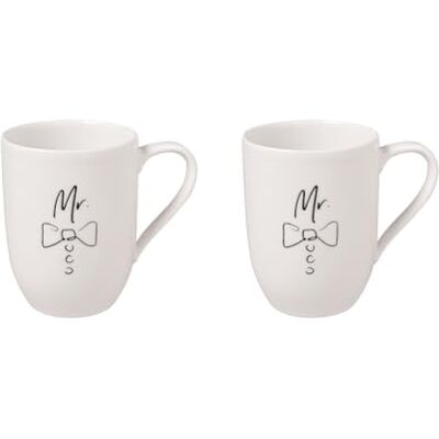 Villeroy & Boch – Set di Tazze Statement Mr & Mr, Set di 2 Tazze, 290 ml, Confezione Regalo, Tazze di Alta Qualità in Porcellana Premium, Perfetto per Coppie, Regalo per Matrimoni Villeroy & Boch – Set di Tazze Statement Mr & Mr, Set di 2 Tazze, 290 ml, Confezione Regalo, Tazze di Alta Qualità in Porcellana Premium, Perfetto per Coppie, Regalo per Matrimoni