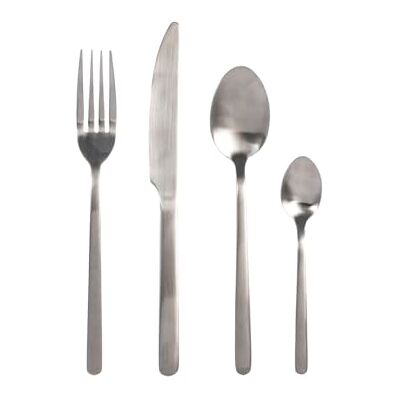 H&H Servizio Posate 24 Pezzi Satinee in Acciaio Inox – 6 Coltelli, 6 Forchette, 6 Cucchiai, 6 Cucchiaini Caffè – Finitura Satinata – Lavabile in Lavastoviglie – Elegante per Tavola H&H Servizio Posate 24 Pezzi Satinee in Acciaio Inox – 6 Coltelli, 6 Forchette, 6 Cucchiai, 6 Cucchiaini Caffè – Finitura Satinata – Lavabile in Lavastoviglie – Elegante per Tavola
