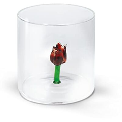 Western Digital Bicchiere in vetro borosilicato. Capacità 250 ml. Decoro tulipano. Western Digital Bicchiere in vetro borosilicato. Capacità 250 ml. Decoro tulipano.