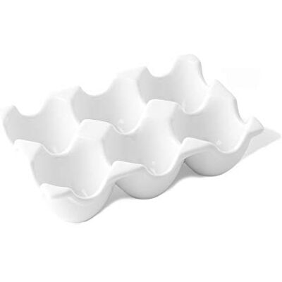 Holst Porzellan Porcellana trihorse Uova Istituzione/Uova in Cartone spuntino Line, Bianco, 15 x 10 x 4,2 cm Holst Porzellan Porcellana trihorse Uova Istituzione/Uova in Cartone spuntino Line, Bianco, 15 x 10 x 4,2 cm