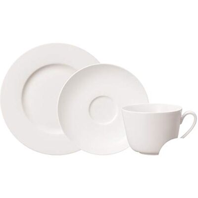 Villeroy & Boch Twist White Servizio da Caffè per Fino a 6 Persone, Porcellana, Caffè Set 18 Pezzi, Bianco Villeroy & Boch Twist White Servizio da Caffè per Fino a 6 Persone, Porcellana, Caffè Set 18 Pezzi, Bianco