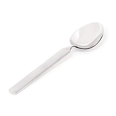 Alessi Dry Cucchiaio da Dessert in Acciaio Lucido con Manico Satinato, Set da 6 Alessi Dry Cucchiaio da Dessert in Acciaio Lucido con Manico Satinato, Set da 6
