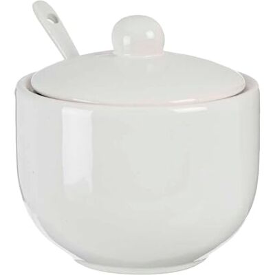 San Ignacio Zuccheriera bianca con cucchiaio collezione VESSIA San Ignacio Zuccheriera bianca con cucchiaio collezione VESSIA