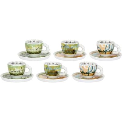 THUN Set 6 tazzine espresso con piattino, Vogliadi Porcellana THUN Set 6 tazzine espresso con piattino, Vogliadi Porcellana