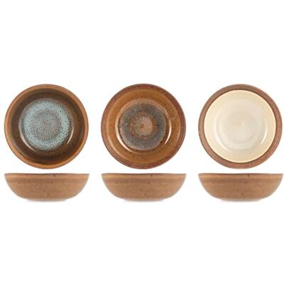 H&H Set 6 Ciotoline in Porcellana Cancun 10 cm – Colori Assortiti Grigio, Azzurro, Beige e Marrone – Design Minimal – Perfette per Snack, Dessert e Salse – Adatte anche alla Ristorazione H&H Set 6 Ciotoline in Porcellana Cancun 10 cm – Colori Assortiti Grigio, Azzurro, Beige e Marrone – Design Minimal – Perfette per Snack, Dessert e Salse – Adatte anche alla Ristorazione