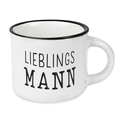 Grafik Werkstatt Grafik-Werkstatt Tazza da caffè vintage, mini tazza in ceramica, 95 ml, Lieblingsmann (Uomo preferito) Grafik Werkstatt Grafik-Werkstatt Tazza da caffè vintage, mini tazza in ceramica, 95 ml, Lieblingsmann (Uomo preferito)