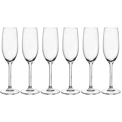 H&H Vassoio 6 Calici XXL Flute in Vetro Trasparente 21 cl – Eleganti e Raffinati – Idonei al Lavaggio in Lavastoviglie H&H Vassoio 6 Calici XXL Flute in Vetro Trasparente 21 cl – Eleganti e Raffinati – Idonei al Lavaggio in Lavastoviglie