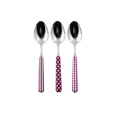 Home Provence Set 6 Cucchiaini Caffè in Acciaio Inox, Decoro Lilla Home Provence Set 6 Cucchiaini Caffè in Acciaio Inox, Decoro Lilla