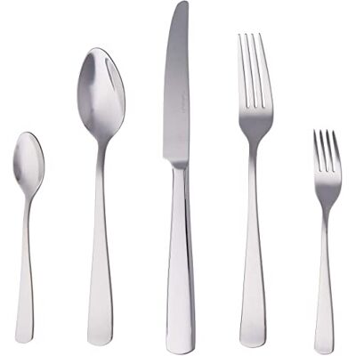Amazon Basics Set di Posate in Acciaio Inox 20 Pezzi - Stile Moderno Amazon Basics Set di Posate in Acciaio Inox 20 Pezzi - Stile Moderno
