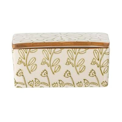Bloomingville Creative Collection Maple Contenitore per burro in gres porcellanato, 12,5 x 6 x 9,5 cm, 280 ml Bloomingville Creative Collection Maple Contenitore per burro in gres porcellanato, 12,5 x 6 x 9,5 cm, 280 ml