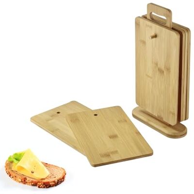 Westmark Tavolette per la colazione – 6 tavolette per la tavola incl. supporto, tavolette per la colazione e la cena, ideali anche come taglieri o piatti da portata – bambù, 7 pz., Marrone Westmark Tavolette per la colazione – 6 tavolette per la tavola incl. supporto, tavolette per la colazione e la cena, ideali anche come taglieri o piatti da portata – bambù, 7 pz., Marrone