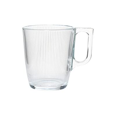 Home Arc Stripy Set 6 Tazze Mug in Vetro, 25cl Home Arc Stripy Set 6 Tazze Mug in Vetro, 25cl