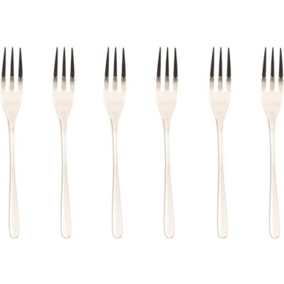 Sambonet Taste Set di 6 Forchette Dolce con pulsante vintage in Acciaio Inox, Forchette da Dessert finitura PVD, Lavabili in lavastoviglie, Champagne Sambonet Taste Set di 6 Forchette Dolce con pulsante vintage in Acciaio Inox, Forchette da Dessert finitura PVD, Lavabili in lavastoviglie, Champagne