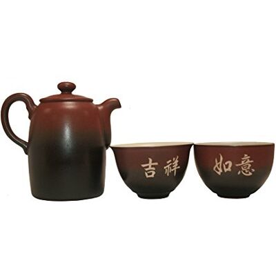 TEA SOUL Set in Ceramica Nero e Rosso Lin's Ceramics Studio 3 pz TEA SOUL Set in Ceramica Nero e Rosso Lin's Ceramics Studio 3 pz